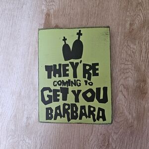 Green Wall Art with Black Text